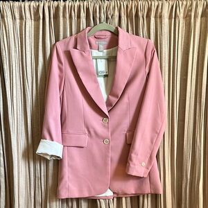 H&M Pink Textured Blazer